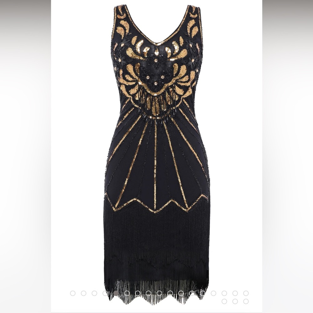 Roaring 20s Paisley Great Gatsby Dress